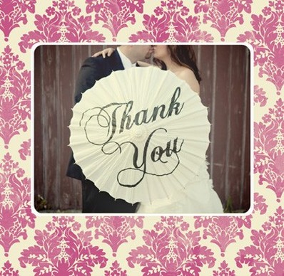 Personalized wedding parasols are becoming as popular as decorations and 