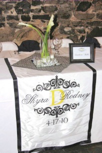 Monogram Wedding Table Runner