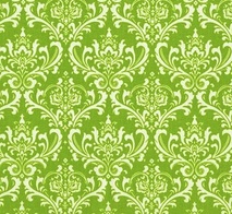 Green CHartreuse damask