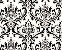 Traditions Black and White Damask Napkins